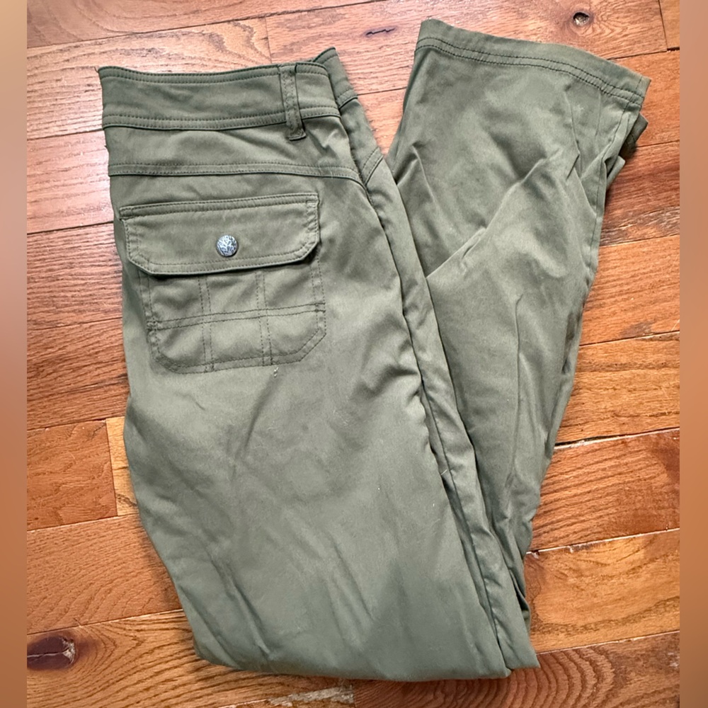 Prana Olive Green Low Rise Waist Pants